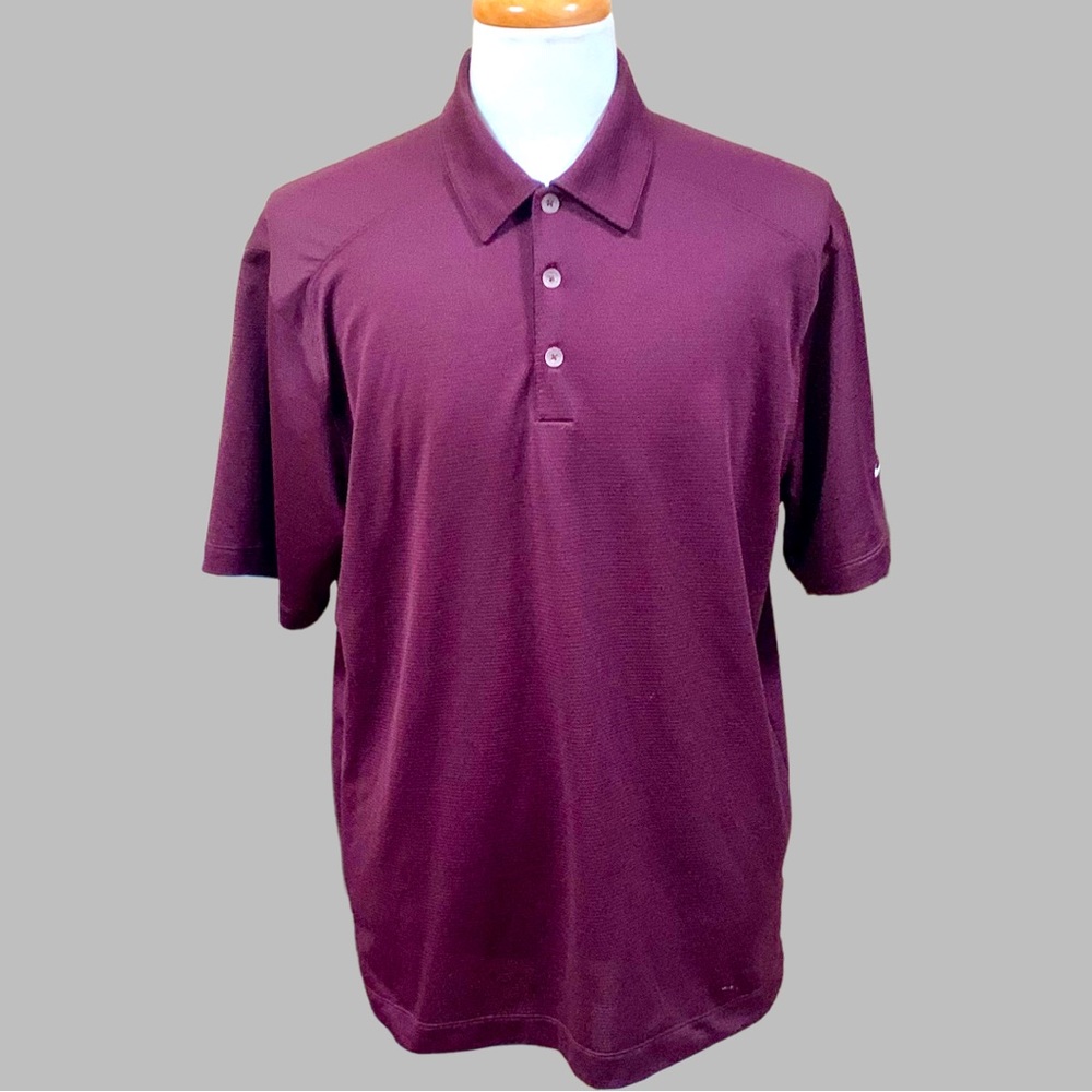Nike Golf Men’s Dei-Fit Short Sleeve Polo Shirt Burgundy Large